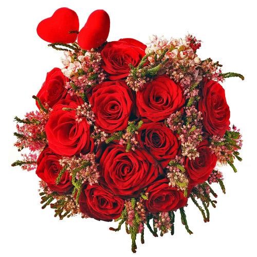 Bouquet Coração Apaixonado c/ Rosa