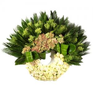 Coroa Funeral Rosas Brancas Premium